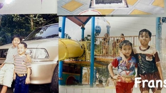 Tangkapan layar unggahan foto-foto lawas anak-anak Faisal. [Instagram]