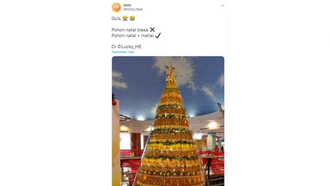 Pohon natal unik dari minyak goreng (twitter)