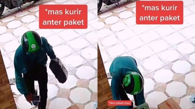 Antar Paket Bebas Ambil Minuman Gratis, Kurir Langsung Cari CCTV Lakukan Hal Manis Ini