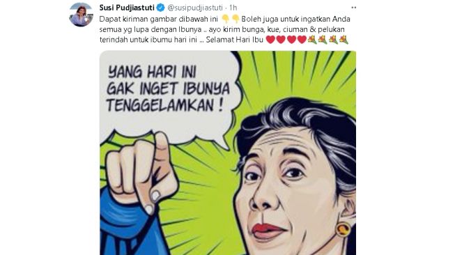 Cuitan Susi Pudjiastuti (twitter)