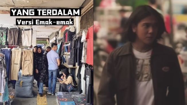 Emak-Emak Parodi Noah di Pasar, Warganet: Bukan Yang Terdalam Tapi Yang Belanja