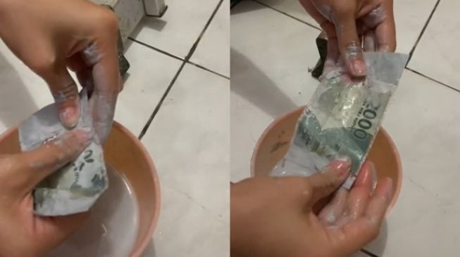 Viral Wanita Nemu Plastik di Dalam Ember Cat, Pas Dicuci Ternyata Isinya Ini (TikTok)