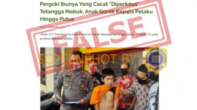 CEK FAKTA: Viral Foto Bocah Bunuh Pelaku Pemerkosaan Ibunya yang Cacat, Benarkah?