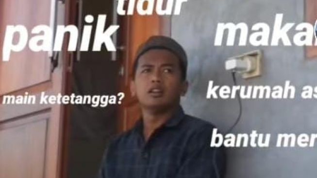 Tangkapan layar pria bingung saat di rumah mertua.[tiktok]