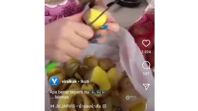 Aksi wanita kupas kentang bikin emosi (instagram)