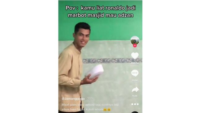 Marbot Masjid mirip Cristiano Ronaldo (tiktok)