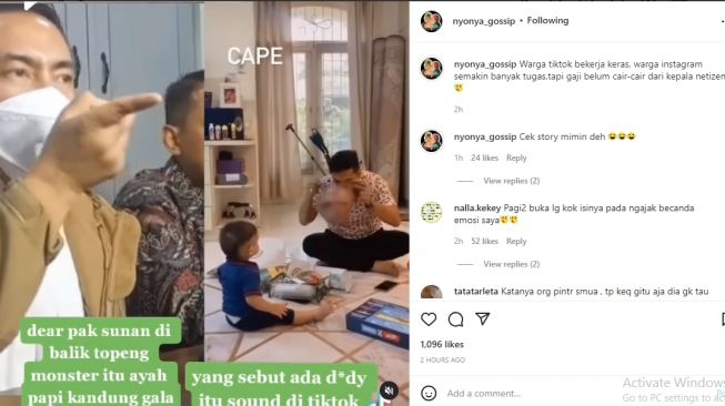 Video Gala Sky Andriansyah ditakuti sosok bertopeng [Instagram/@nyinya_gossip[