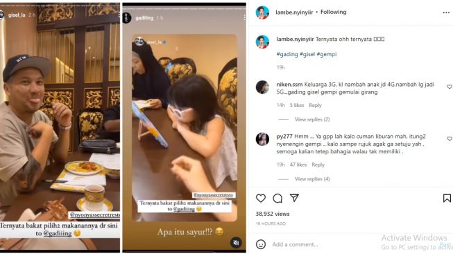 Putus dari Wijin, Gisel Unggah Video Makan Bareng dengan Mantan Suami