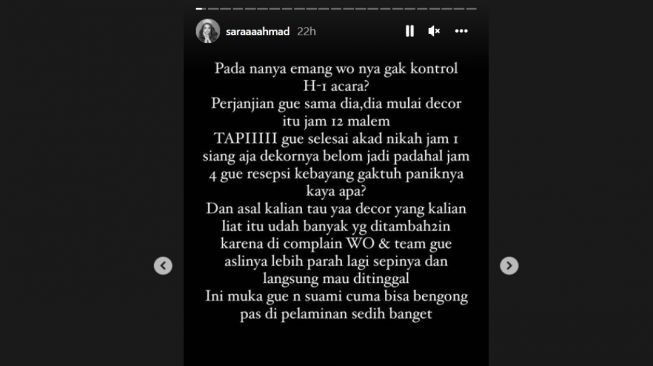 Eks pemain PSG Pati atau AHHA PS Pati Nurhidayat baru saja melepas masa lajangnya dengan menikahi selebgram Sarah Ahmad Almusaiteer. Namun mereka kecewa dengan WOnya karena tidak sesuai yang dipesan. [Instagram]