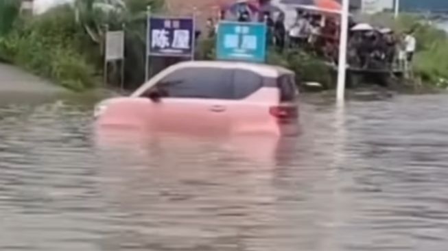 Wuling Mini EV mamou terjang banjir dengan mudah (Youtube)