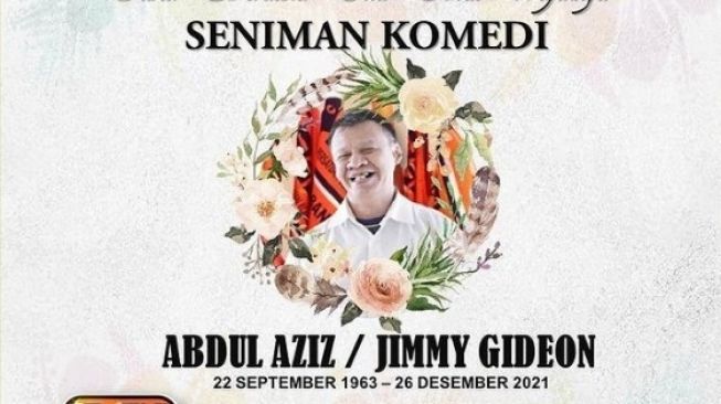 Kabar Duka, Pelawak Senior Jimmy Gideon Meninggal Dunia