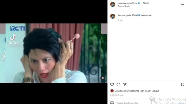 Hotman Paris bagikan video lama Meriam Bellina (instagram.com)