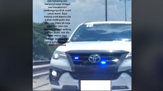 Viral Toyota Fortuner Gunakan Strobo Paksa Pemobil Untuk Minggir