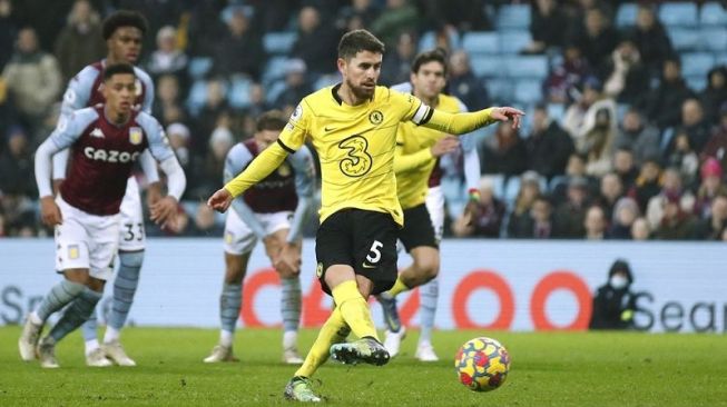 Jorginho Cetak Rekor Penalti Bersejarah, Chelsea Libas Aston Villa 3-1