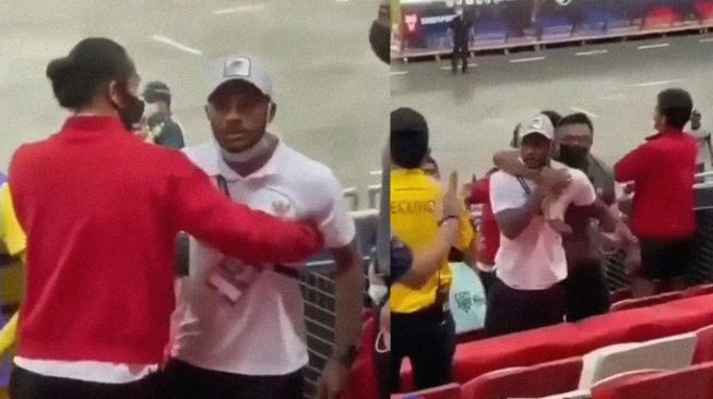 Detik-detik Yabes Roni Nyaris Baku Pukul dengan Suporter Singapura