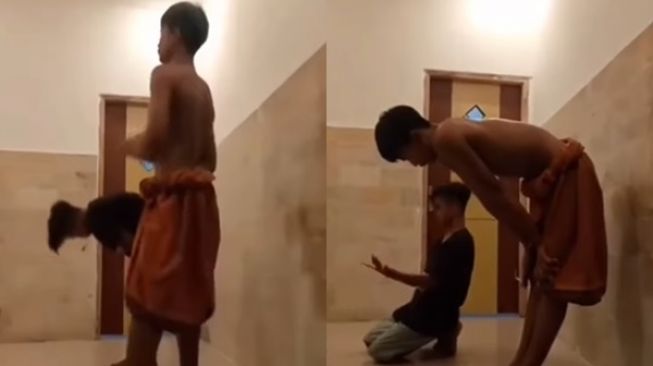 Viral Pemuda Lakukan Gerakan Salat Sambil Merokok dan Telanjang Dada, Aksinya Tuai Kecaman