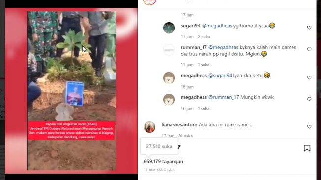 Jenderal TNI Dudung Abdurachman Datangi Makam Handi dan Salsabila, Warganet Khawatir