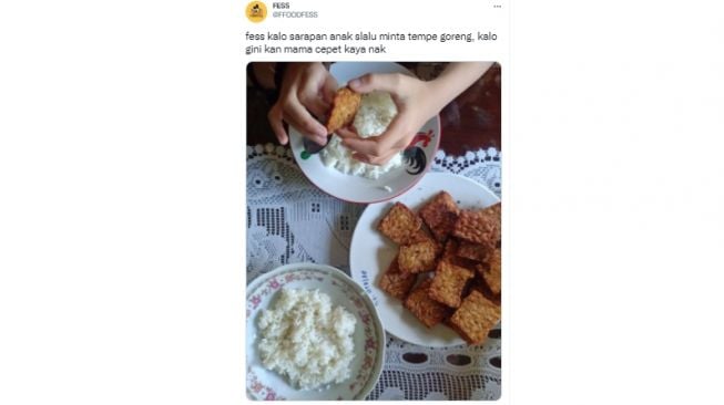 Anak tiap hari minta makan pakai tempe (twitter)