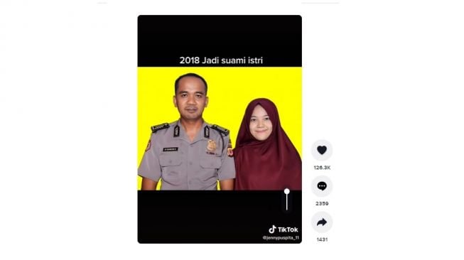 Kisah cinta unik pasangan warganet. [TikTok]