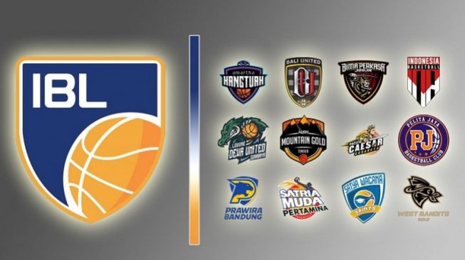 Ilustrasi logo 12 tim peserta Liga Bola Basket Indonesia (IBL) 2021. (ANTARA/Gilang Galiartha)