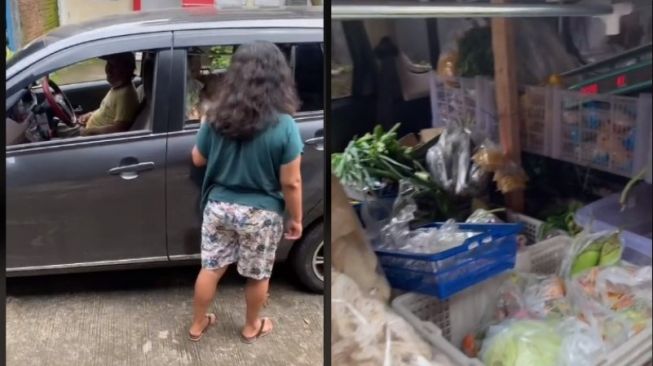 Bukan Pikap, Tukang Sayur Jualan Pakai Mobil Tak Biasa, Warganet: Orang Kaya Gabut