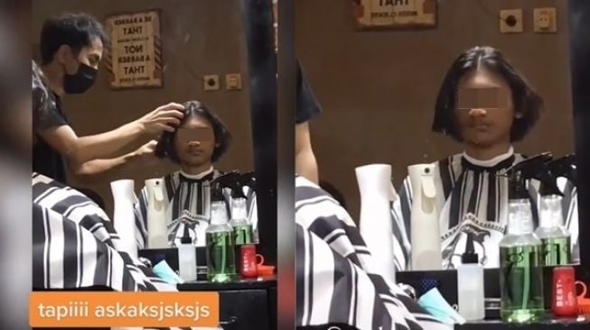 Cowok Ingin Potong Rambut Mirip Isyana Sarasvati, Hasilnya Malah Bikin Nangis di Pojokan (TikTok)