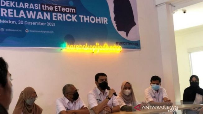 Relawan di Medan Deklarasi Dukung Erick Thohir Capres 2024