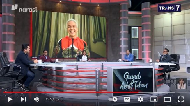 Ganjar Pranowo dalam acara Mata Najwa (Youtube)