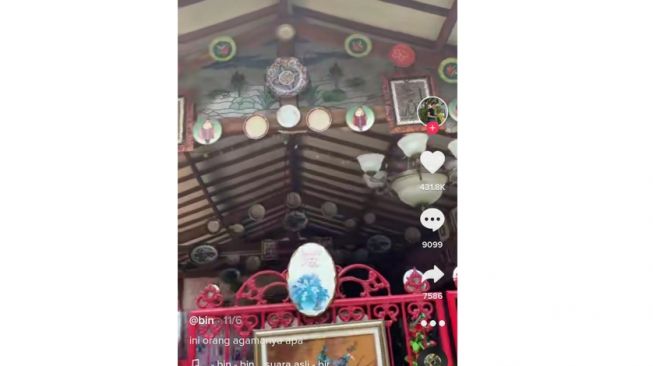 Viral Ornamen Rumah dengan Simbol Dua Agama,  Warganet: Toleransi