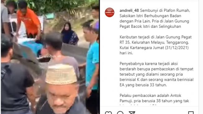 Cemburu berujung pembacokan (instagram.com/andreli_48/)