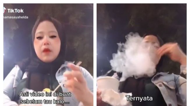 Coba Camilan Nitrogen Cair, Wanita Ini Langsung Syok dan Trauma pada Suapan Pertama