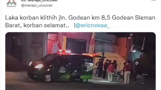 Kapolsek Godean Bantah Ada Korban Klitih di Jalan Godean Saat Perayaan Malam Tahun Baru