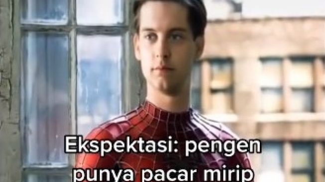 Ekpektasi Ingin Punya Pacar Mirip Spiderman, Warganet Berakhir Kagum: Realita Lebih Cakep