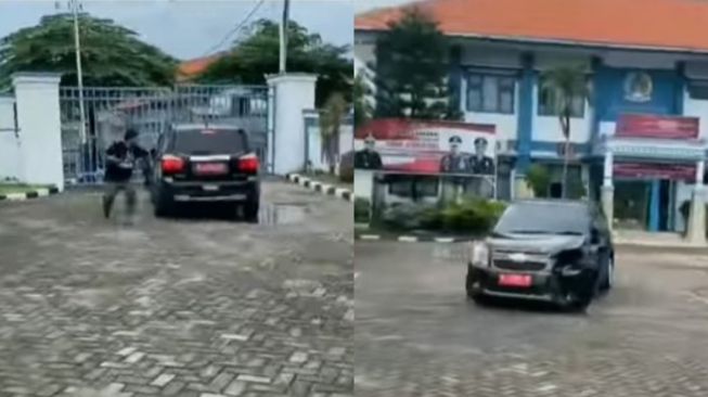 Detik-detik Warga Palestina Curi Mobil Lalu Kabur dari Rudenim Pasuruan. [Instagram/@seputar_pasuruan]