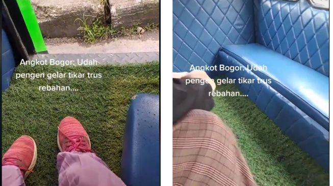 Interior angkot yang bisa manjakan calon penumpang (TikTok)