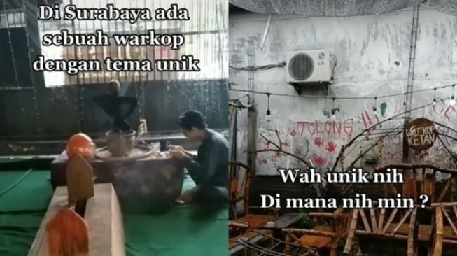 Viral Warung Kopi Berkonsep Kematian, Penampakannya Bikin Publik Merinding