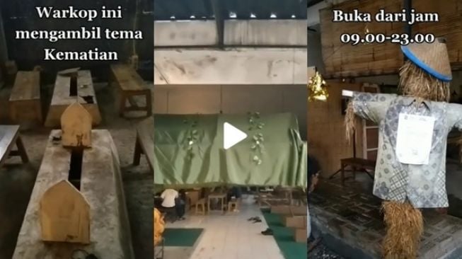 Viral Warung Kopi Konsep Kematian, Penampakannya Bikin Publik Merinding (TikTok)