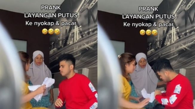 Cewek Prank Layangan Putus ke Pacar dan Emak, Reaksi Polos Emaknya Jadi Sorotan (TikTok)