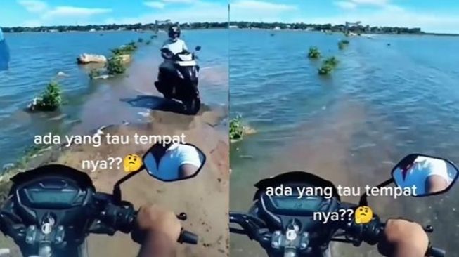 Viral Pemotor Ngegas Terjang Laut Tanpa Tenggelam, 'Salah Belok Beda Alam'