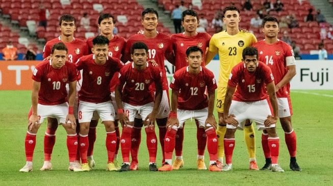 Starting eleven Timnas Indonesia di laga leg kedua final Piala AFF 2020 kontra Thailand. [ANTARA FOTO/Flona Hakim]