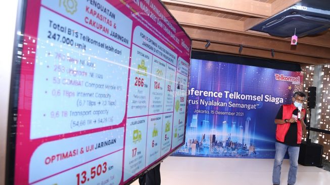 Catatan trafik Telkomsel selama Nataru 2021. [Telkomsel]