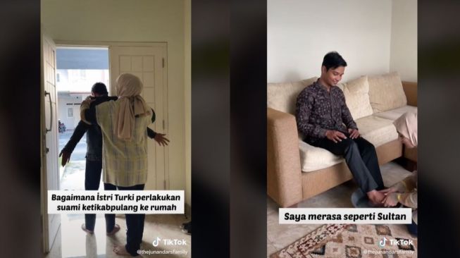 Viral Pria Menikah dengan Wanita Turki, Ungkap Perlakuan setelah Pulang Kerja (tiktok.com/@thejunandarsfamily)