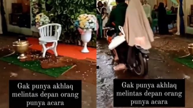 Viral Pemotor Dihujat Gegara Melintas di Tengah Siraman, Publik: Wajar Itu Jalan Umum