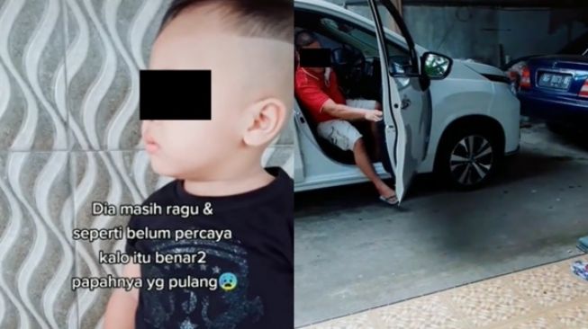 Temu Kangen Usai 9 Bulan Tak Bertemu Ayah, Reaksi Bocah Ini Bikin Publik Menangis (TikTok)