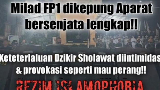 Zikir Diintimidasi Seperti Mau Perang, Milad FPI Dikepung TNI Bersenjata Lengkap