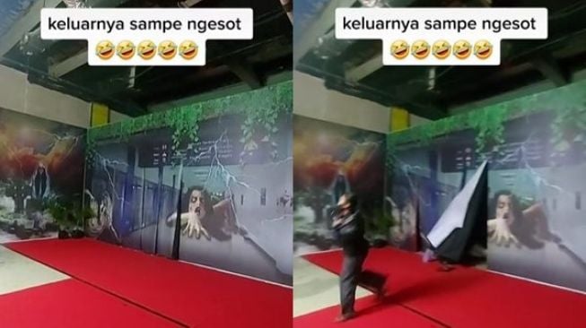 Viral Muda-mudi Main ke Rumah Hantu, Pas Keluar Kocar-kacir Sampai Ngesot