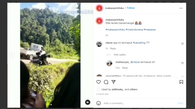 Pengendar Motor Terjatuh di Depan Sekelompok Perempuan, Netizen Sebut Catcalling