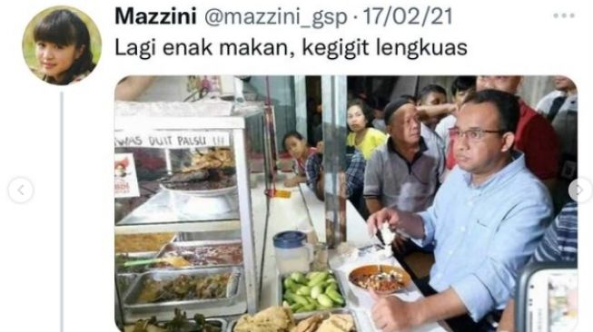 Momen Anies Baswedan makan di warteg (Instagram)