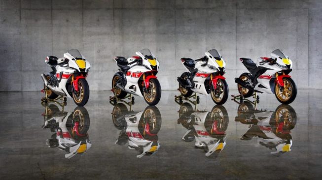 Berbagai model Yamaha yang dapat sentuhan World GP 60th Anniversary Edition [Greatbiker].