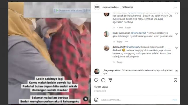 Gempar Video Perempuan Buntuti Calon Suami Diduga Sedang Selingkuh